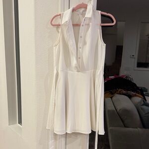 Black Halo Cream Textured Dress